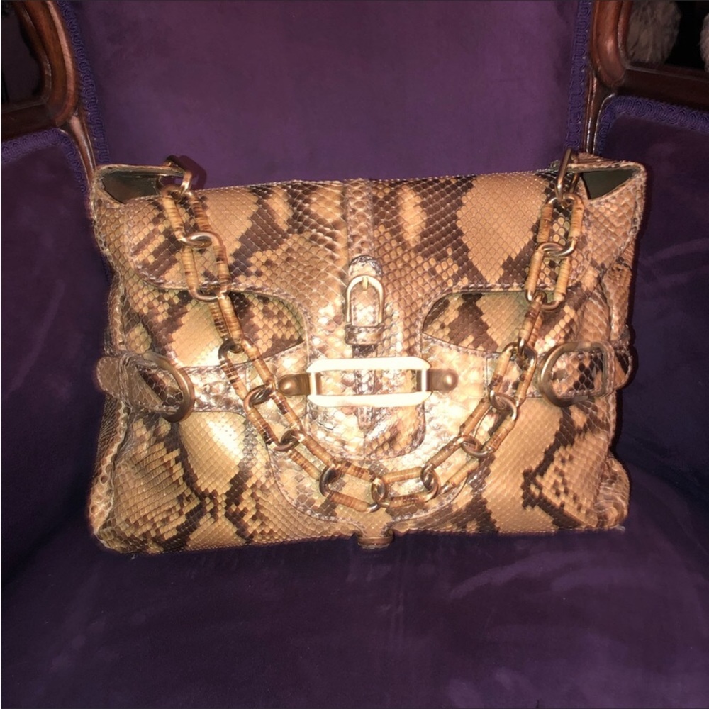 Jimmy Choo python shoulder bag EUC - Picture 3 of 9